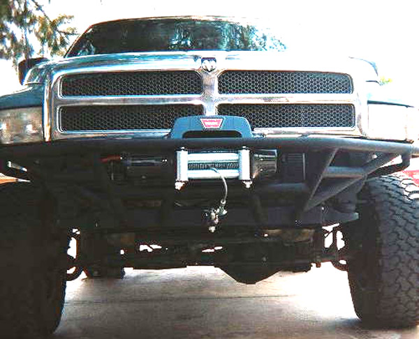 dodge custom winch tube bumper rock crawler heavy duty